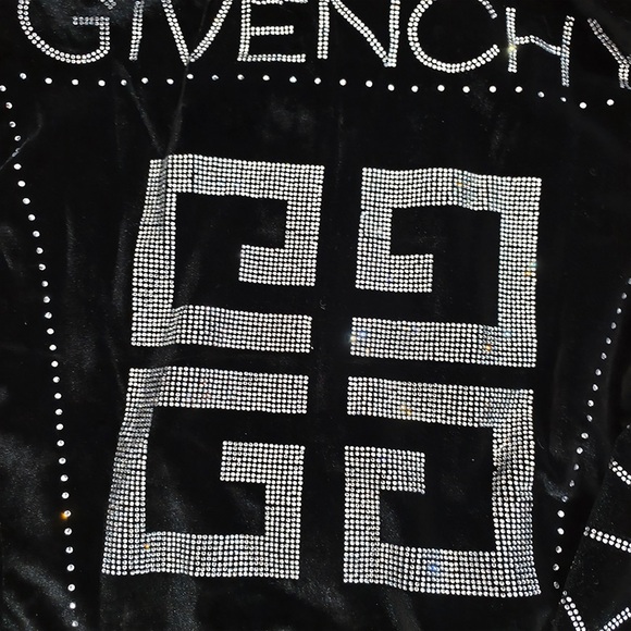Givenchy Rhinestone Logo Velvet Jacket - Picture 14 of 16